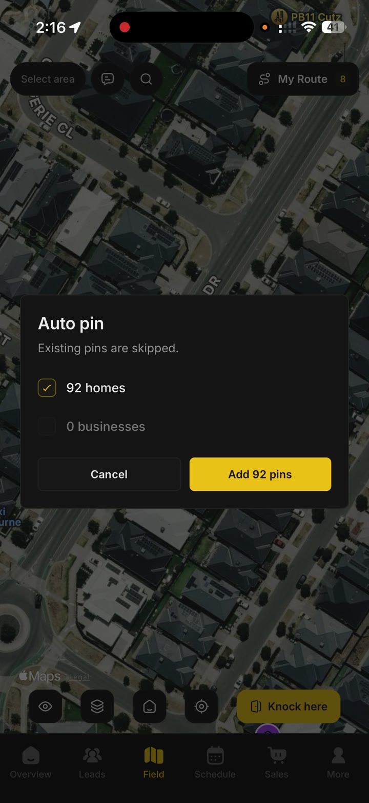 Auto pin ready to add 92 homes